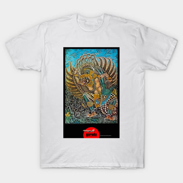 Vintage Travel Poster Indonesia Airlines T-Shirt by vintagetreasure